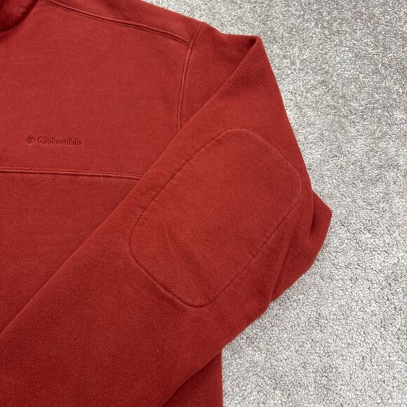 Columbia 1/4 Zip Pullover Sweatshirt Mens Large Rust Brown Cotton Outdoor Hike - Picture 5 of 15